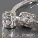 S925 Sterling Silver Charm Jewelry Beads with clear Stone