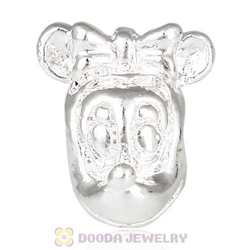 Silver Plated European Mickey Head Beads Wholesale