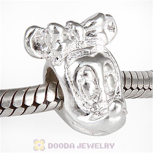 Silver Plated European Mickey Head Beads Wholesale