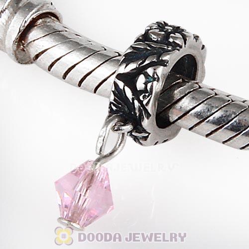 925 Sterling Silver European Style Dangle Beads with Crystal Stone