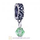 925 Sterling Silver European Style Dangle Beads with Crystal Stone