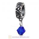 925 Sterling Silver European Style Dangle Beads with Crystal Stone