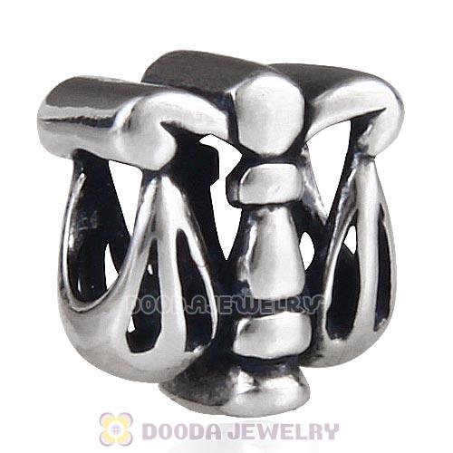 Antique Sterling Silver Libra Horoscope Zodiac Beads European Style