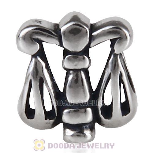 Antique Sterling Silver Libra Horoscope Zodiac Beads European Style