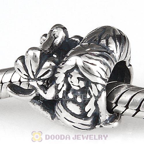 Antique Sterling Silver Mermaid Charm Beads European Style