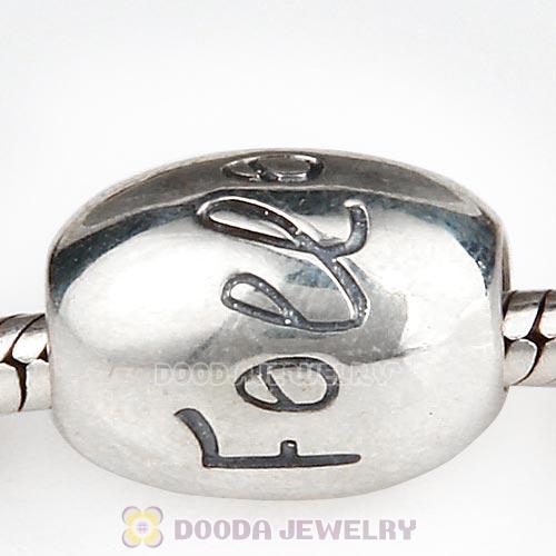 Antique Sterling Silver Follow Your Heart Charm Beads European Style