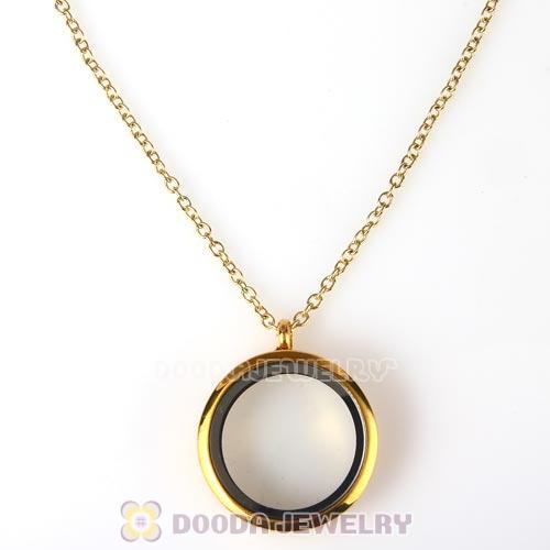 76CM Gold Plated Alloy Necklace Chain fit Lockets Wholesale