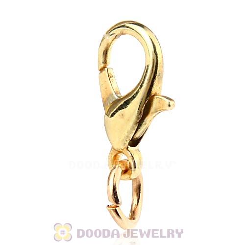 Gold Plated Alloy Lobster Clasp with Circle