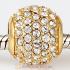 Gold Plated Sterling Pave Lights with Clear Austrian Crystal Charm