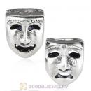Antique Sterling Silver The Worlds a Stage Mask Charm Beads European Style