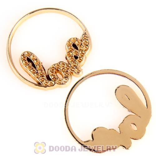 22mm Large Rose Gold Love Alloy Window Plate