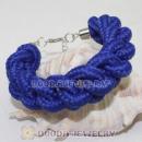 Handmade Weave Fluorescence Dark Blue Cotton Rope Bracelets