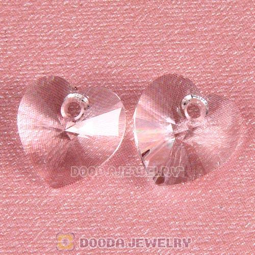 10mm Heart Clear Austrian Crystal Floating Locket Charm Wholesale