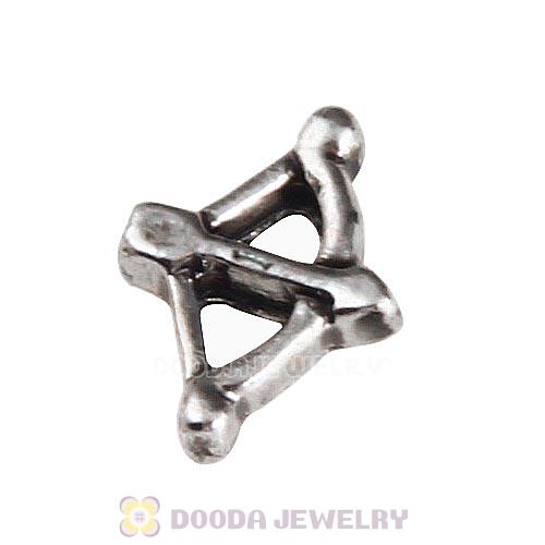 Platinum Plated Alloy Bow and arrow Floating Scissors Charms Wholesale