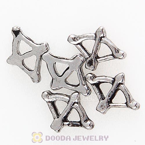 Platinum Plated Alloy Bow and arrow Floating Scissors Charms Wholesale