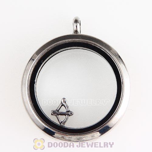 Platinum Plated Alloy Bow and arrow Floating Scissors Charms Wholesale