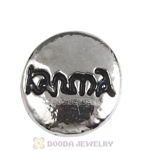 Platinum Plated Alloy Enamel Karma Floating Locket Charms Wholesale