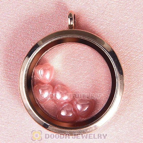 6mm Heart Ceramic Floating Locket Charms Wholesale