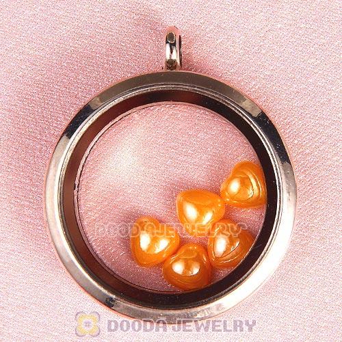 6mm Heart Ceramic Floating Locket Charms Wholesale