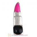 Platinum Plated Alloy Enamel Lipstick Floating Locket Charms Wholesale