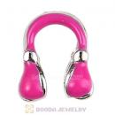 Platinum Plated Alloy Enamel Headphones Floating Locket Charms Wholesale