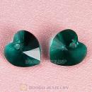 10mm Heart Emerald Austrian Crystal Floating Locket Charm Wholesale