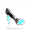 Platinum Plated Alloy Enamel Closed-toe heel Floating Locket Charms Wholesale