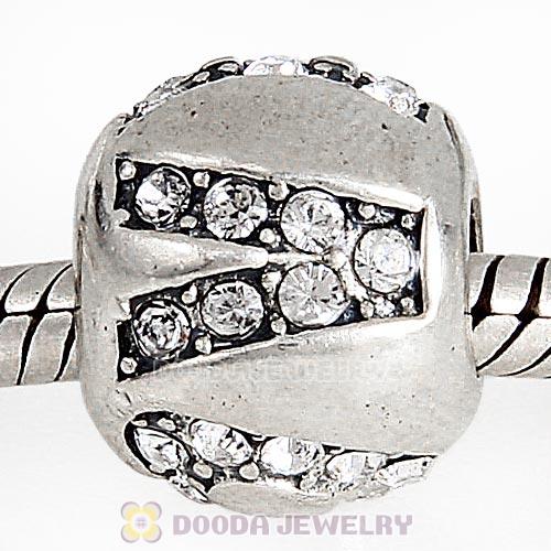 Sterling Silver Surrounded by Love with Clear Austrian Crystal Charm