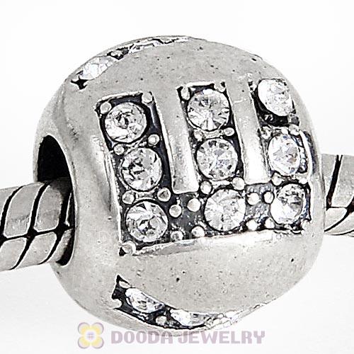 Sterling Silver Surrounded by Love with Clear Austrian Crystal Charm