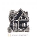 Platinum Plated Alloy Vintage House Floating Locket Charms Wholesale