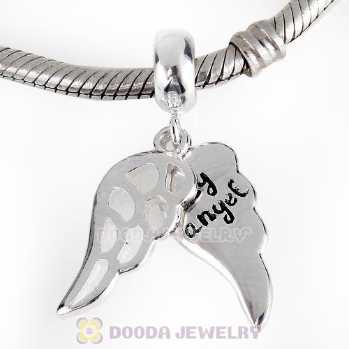 European Style Sterling Silver Dangle Loving Angel Wings Beads Wholesale