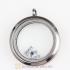 Platinum Plated Alloy Girl with Sapphire Crystal Floating Charms