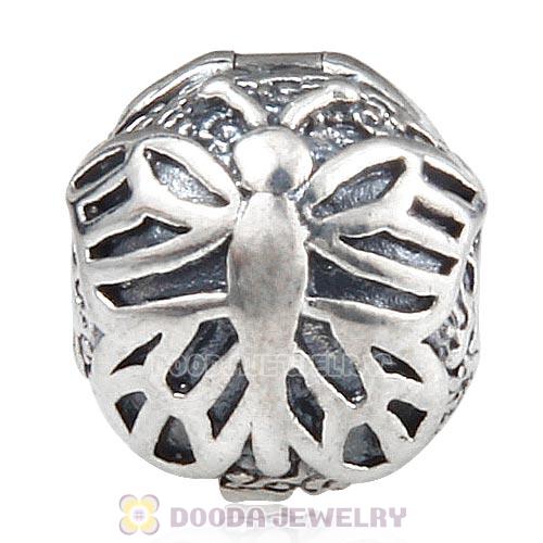 925 Sterling Silver European Lacewing Butterfly Clip Beads 