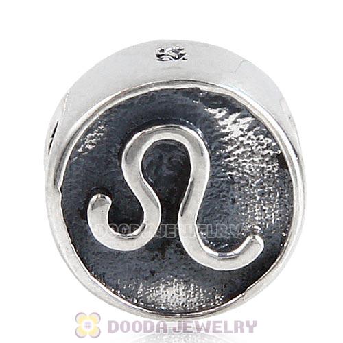Antique Sterling Silver Leo Zodiac Sign Beads European Style