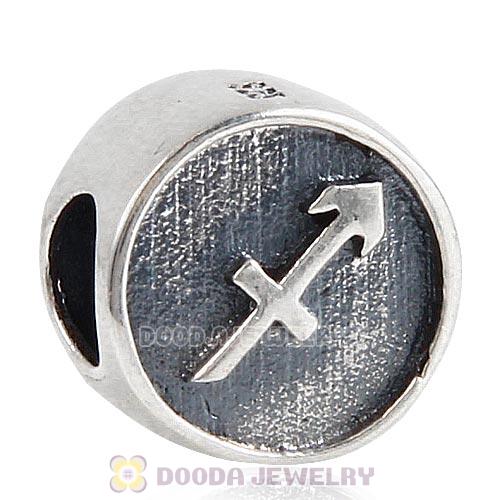 Antique Sterling Silver Sagittarius Zodiac Sign Beads European Style