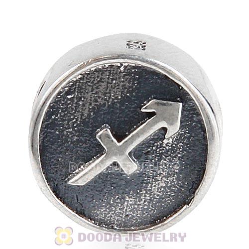 Antique Sterling Silver Sagittarius Zodiac Sign Beads European Style