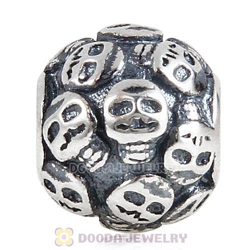 Antique Sterling Silver Skulls Charm Beads European Style