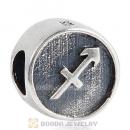 Antique Sterling Silver Sagittarius Zodiac Sign Beads European Style