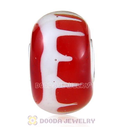 Handmade Christmas Glass Beads in 925 Silver Core