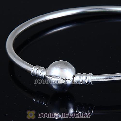 20cm 925 Sterling Silver European Style Bangle with Clip