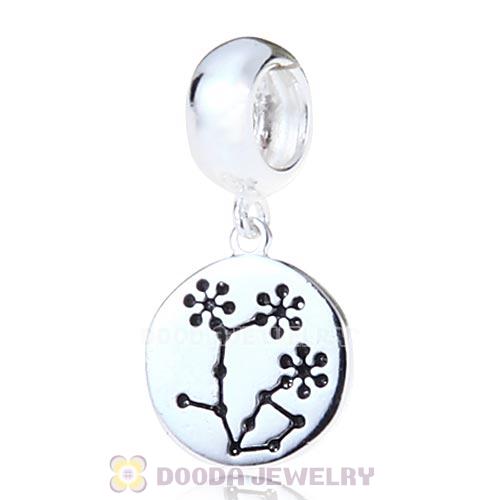 European Style Sterling Silver Dangle Plum Blossom Charm Beads