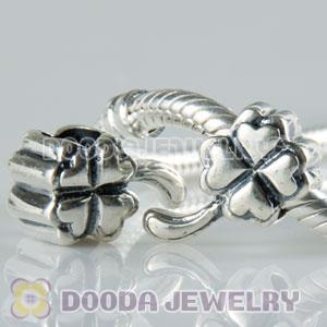 S925 Sterling Silver European Style four-leaf clover Beads