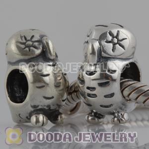 S925 Sterling Silver Animal Beads European Style Owl Charms