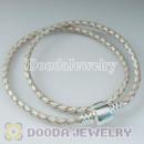 44cm European Style Champagne Braided Leather Bracelet