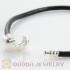 22cm Single Slippy Black Leather European Style Bracelet