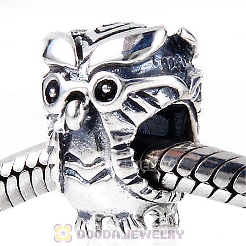 Antique Sterling Silver European Style Owl Charms