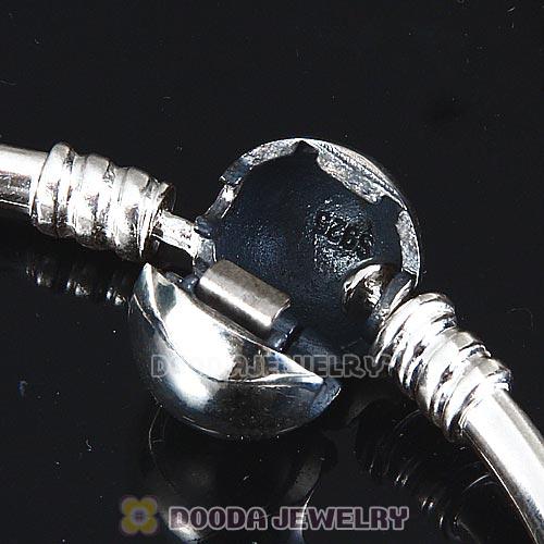 22cm 925 Sterling Silver European Style Bangle with Clip