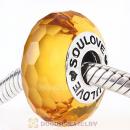 High Grade SOULOVE Topaz Faceted Glass Beads 925 Silver Core with Screw Thread