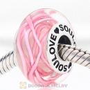 High Grade Hearts SOULOVE Glass Beads 925 Silver Core with Screw Thread