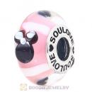 High Grade SOULOVE Mickey Glass Beads 925 Silver Core with Screw Thread